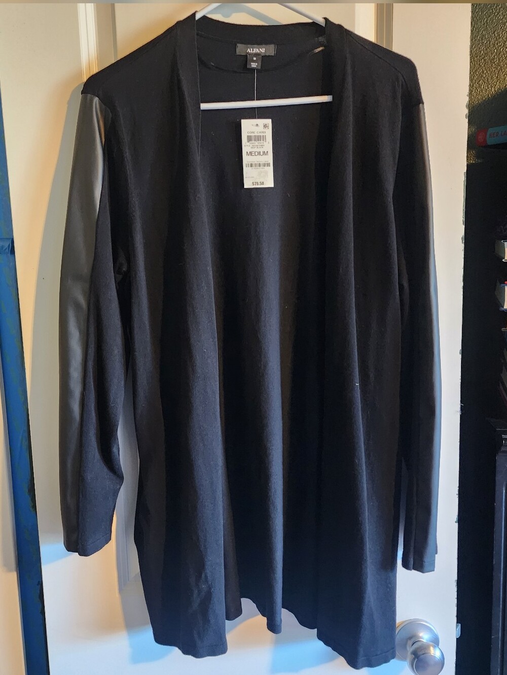 NWT Alfani Black Cardigan Size Medium